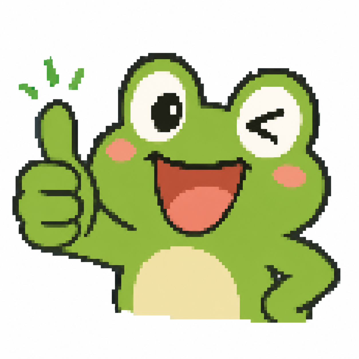 Frog Low-Res Chat Sticker preview