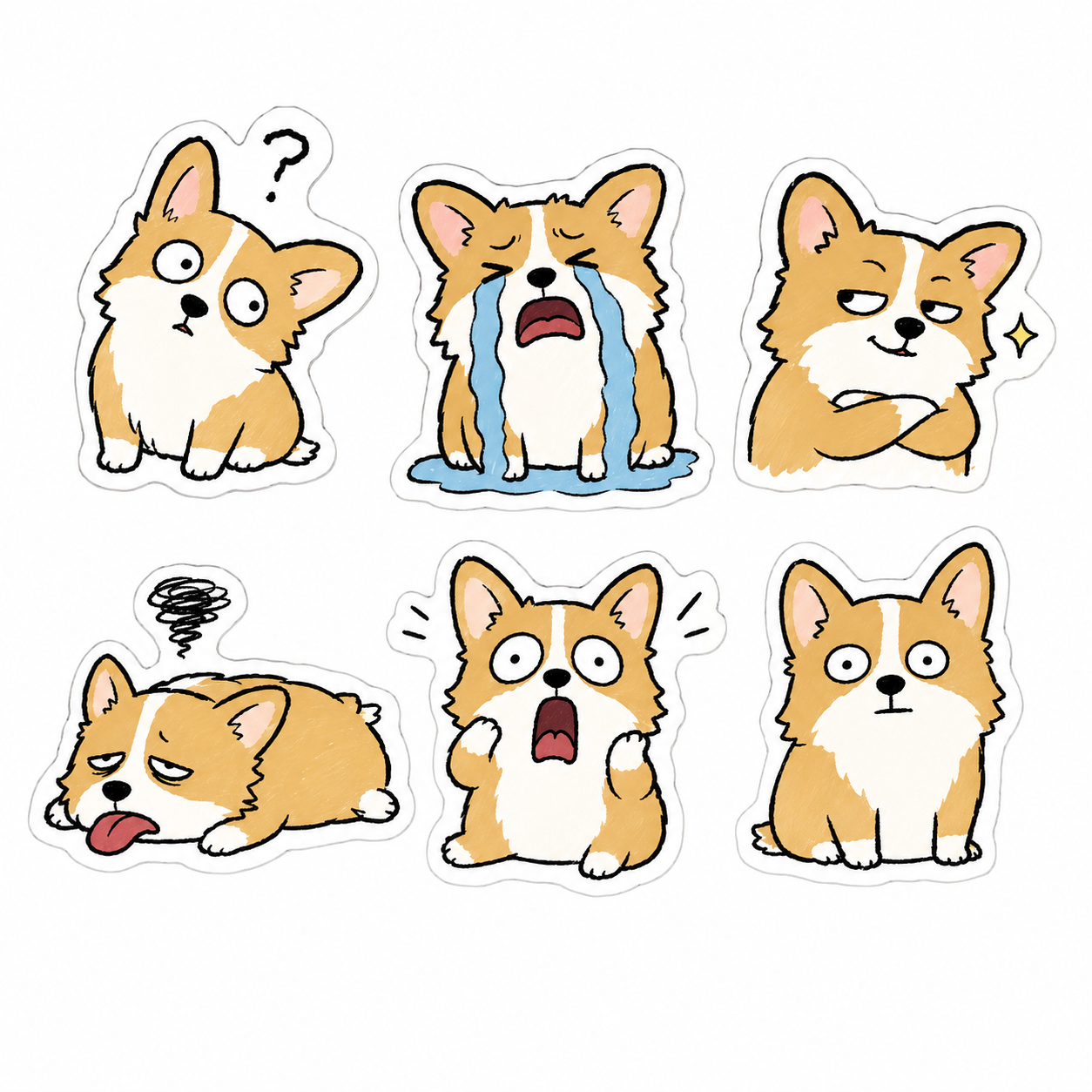 Reaction Sticker Set Corgi preview